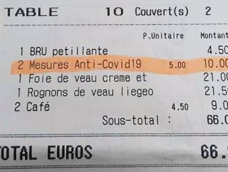 Restaurant in Brussel rekent coronatoeslag: 5 euro extra per persoon