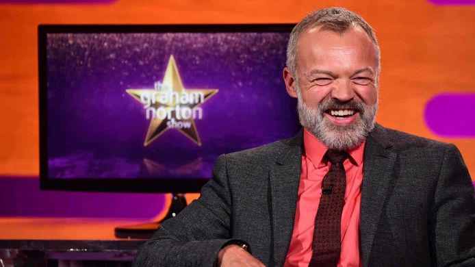 Graham Norton in zijn talkshow.