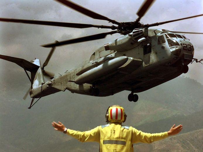 De CH-53 transporthelikopter is het werkpaard van het Amerikaanse leger.