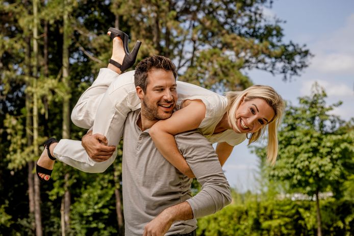 Kathleen Aerts en haar man Steven.