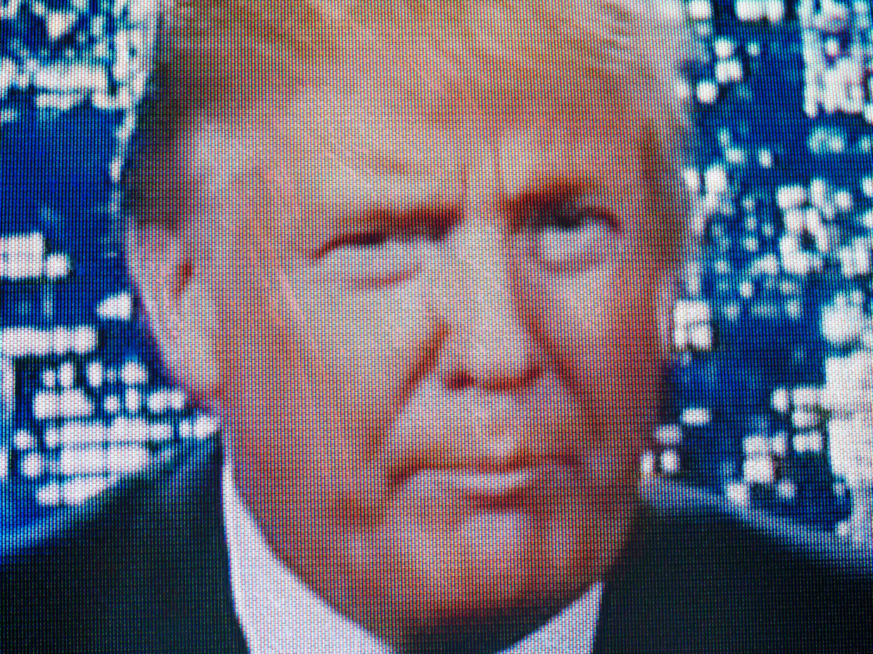 Donald Trump op Facebook. Beeld Photo News