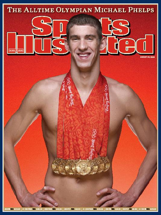 Michael Phelps op de cover van Sports Illustrated