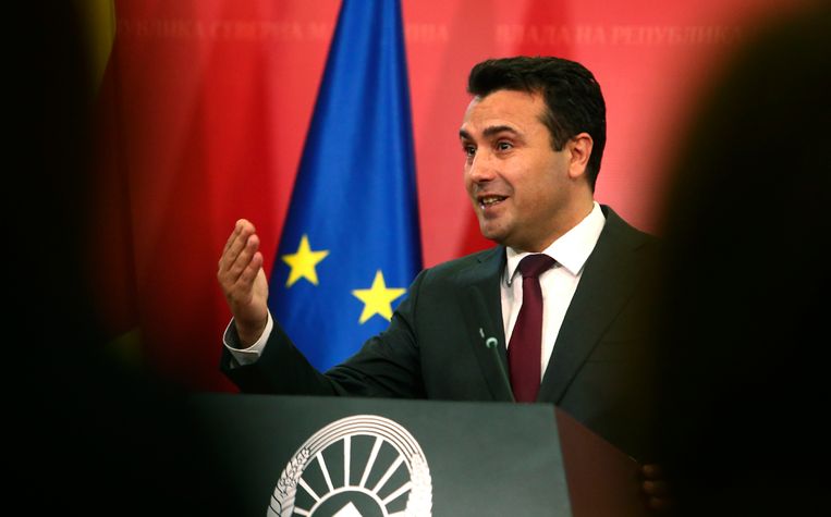Premier Zoran Zaev van Noord-Macedonië Beeld AP