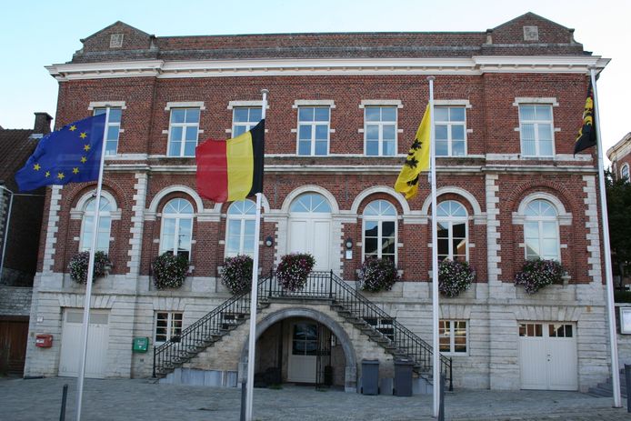 Het gemeentehuis van Hoegaarden