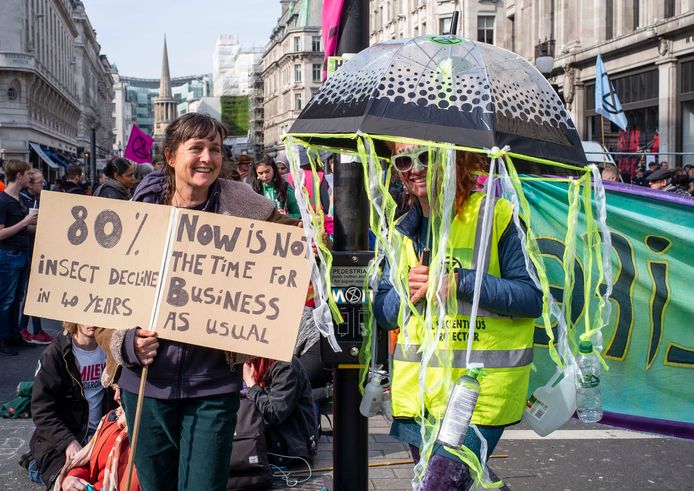 Klimaatdemonstranten in Londen.