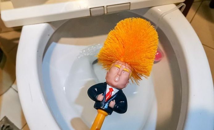 De Donald Trump-toiletborstel