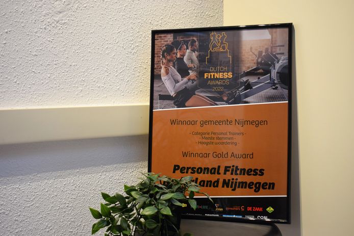 De award voor beste personal trainer in de gemeente Nijmegen.