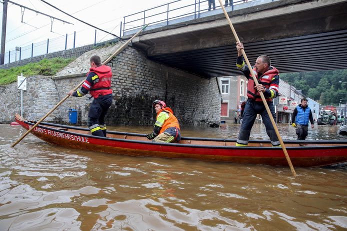 De Oostenrijkers aan de slag in Pepinster.