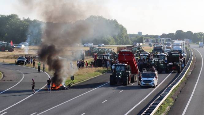Boerenprotest loopt volledig uit de hand: politie belaagd met hamers in buurt van Harskamp