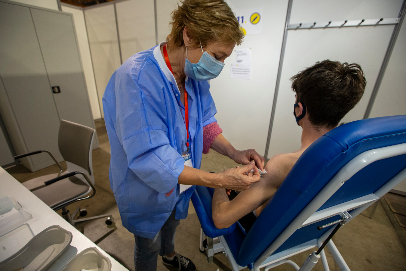 Centre de vaccination du Heysel, Bruxelles (archive d'illustration)