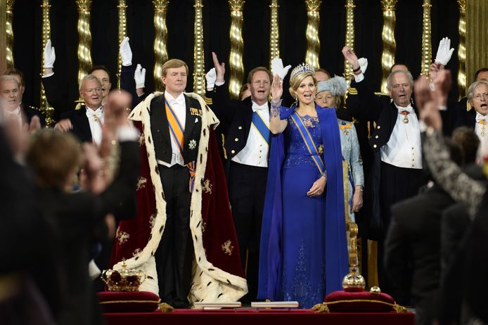 Willem Alexander bij zijn inhuldiging tot Koning.