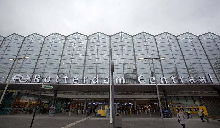 De achterkant van het vernieuwde Centraal Station van Rotterdam Beeld ANP