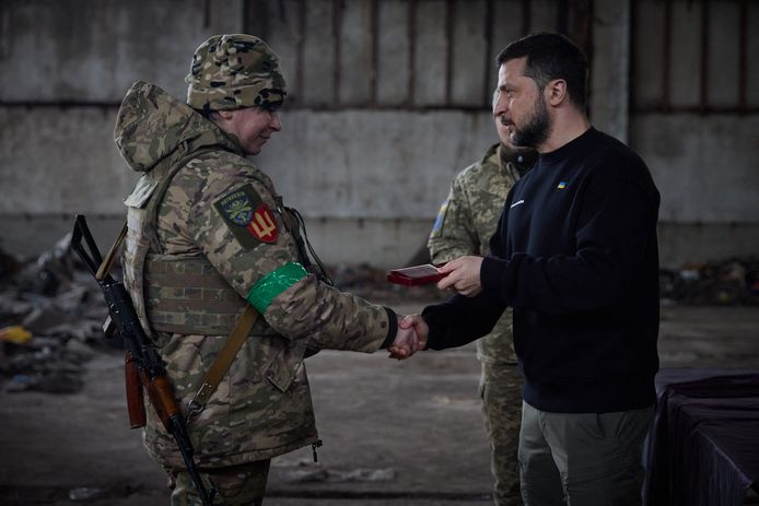 Zelensky in Bachmoet.