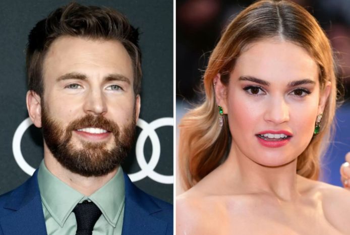 Chris Evans en Lily James.