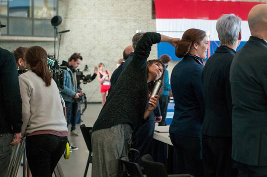 De set van bioscoopfilm Goud in sportcentrum De Scharen in Breda.