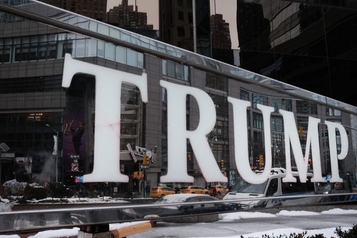 Het logo van het Trump International Hotel in New York City.