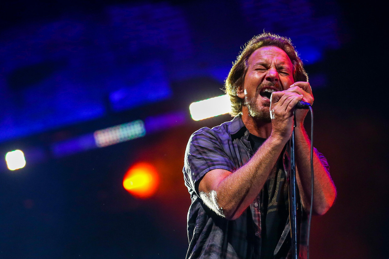 Eddie Vedder, de zanger van Pearl Jam. Beeld EPA