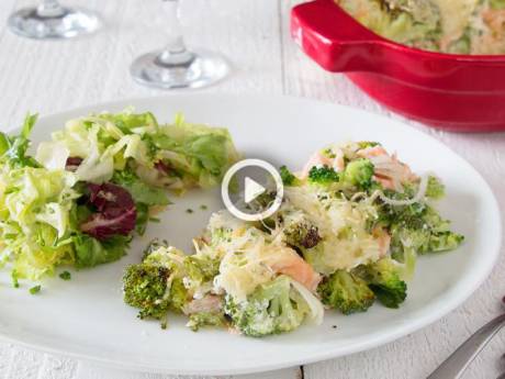 La recette qui plaît à toute la famille: saumon au four aux brocolis