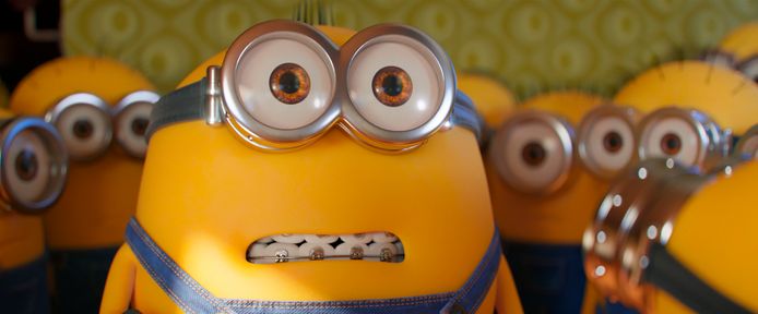 Een scène uit de film Minions: The Rise of Gru.