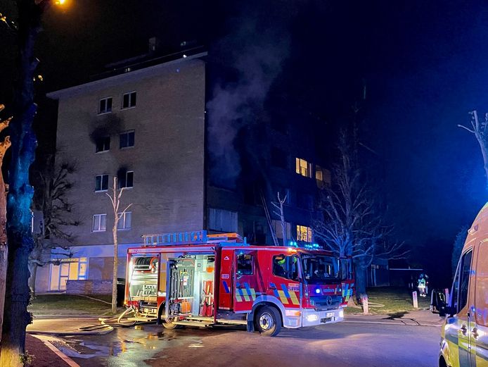In Deerlijk brak er brand uit op de tweede verdieping van een appartementsgebouw.