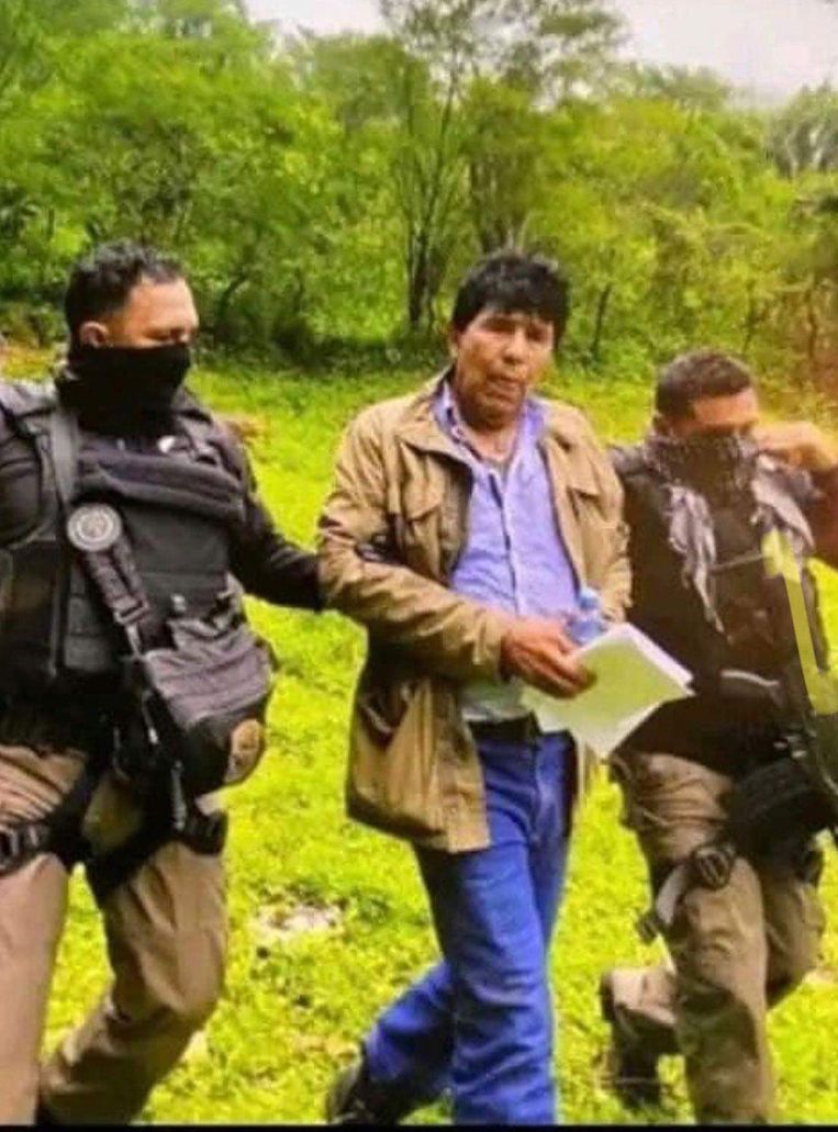 De arrestatie van de Mexicaanse drugsbaron Rafael Caro Quintero in San Simon. Beeld ANP / EPA
