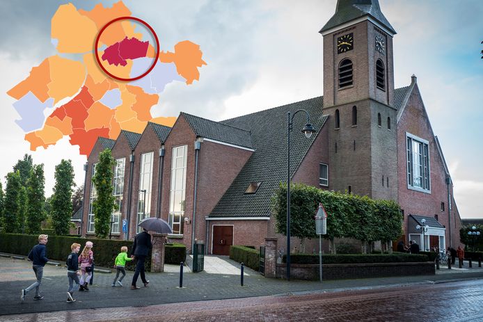 Staphorst. Hier is momenteel een grote hausse aan corona-besmettingen te zien.
