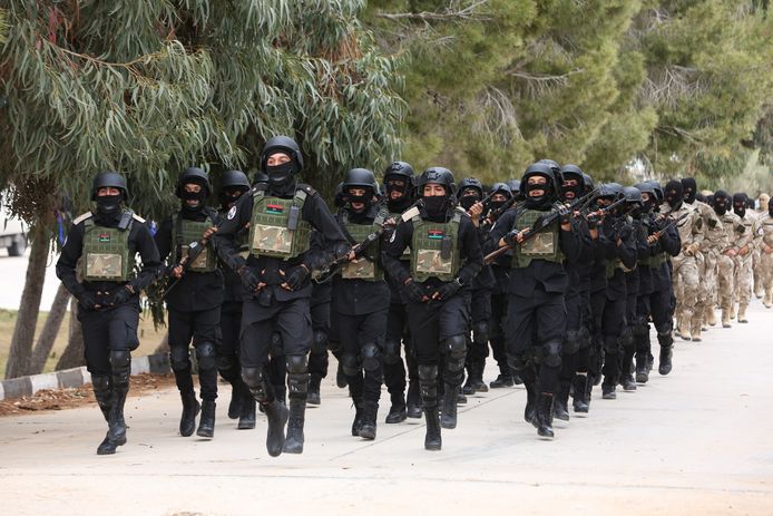 Militairen getraind door de Turkish Armed Forces in Libië.