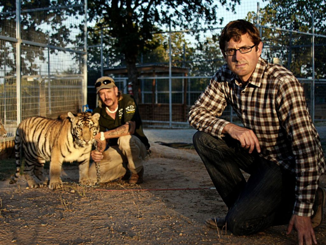 Joe Exotic en Louis Theroux Beeld Canvas