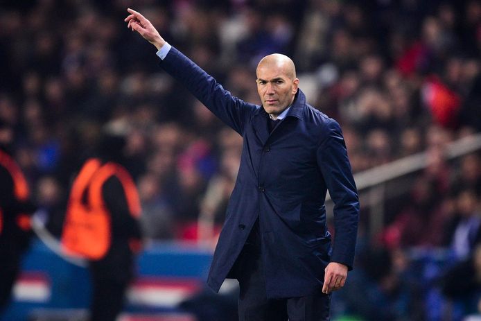Zinédine Zidane au Parc des Princes en mars 2018