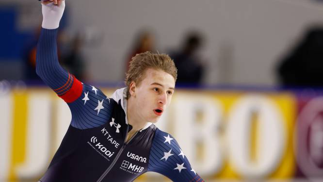 Amerikaanse sensatie Jordan Stolz houdt Thomas Krol van wereldtitel met formidabele 1000 meter