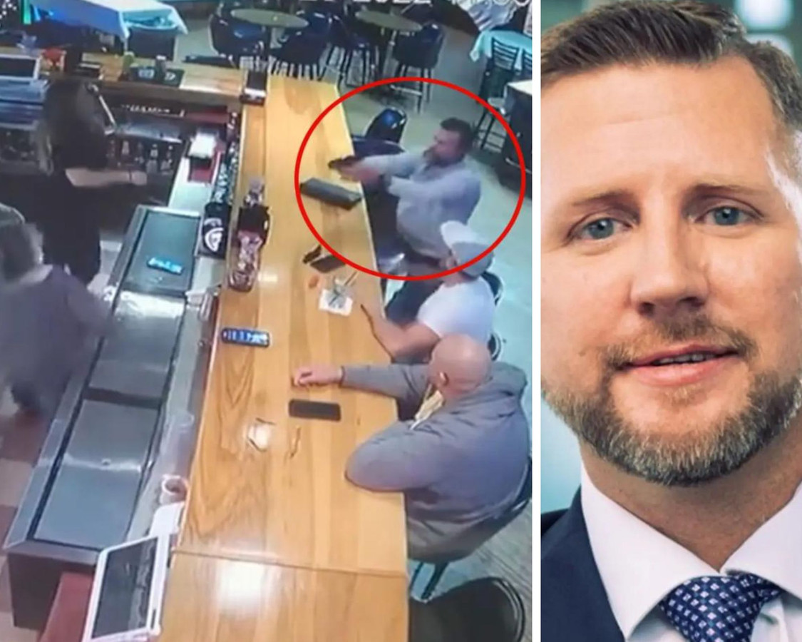 Gavin Rush aurait pointé une arme sur son ex pendant son service du samedi au Anderson Mill Pub après qu'elle ait refusé de lui parler.