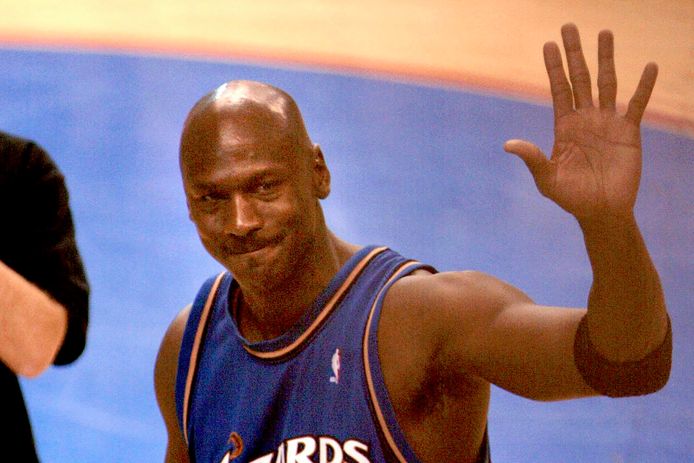 Michael Jordan tijdens zijn laatste NBA-duel.
