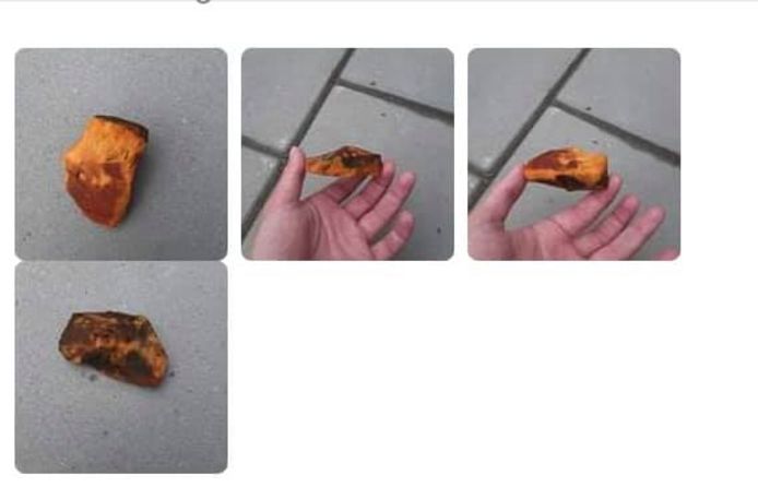 In een tuin in Vlijmen vond een vrouw gebakken spons.