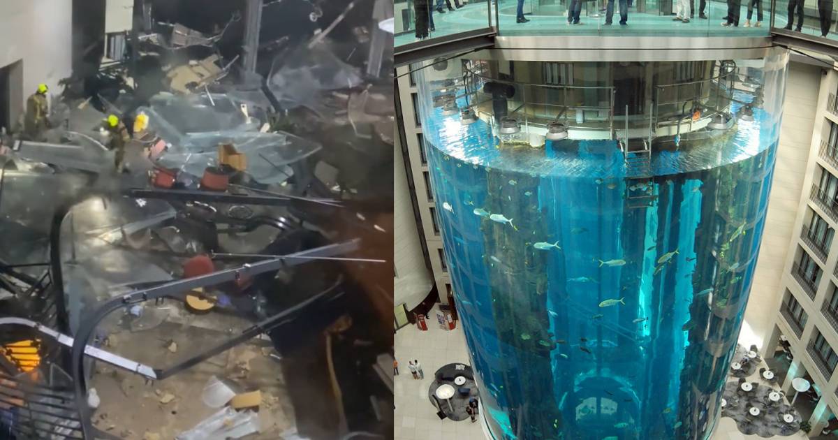 Esplosione dell’acquario famoso in tutto il mondo al Berlin Hotel: gravi danni, due feriti: “È orribile” |  Instagram