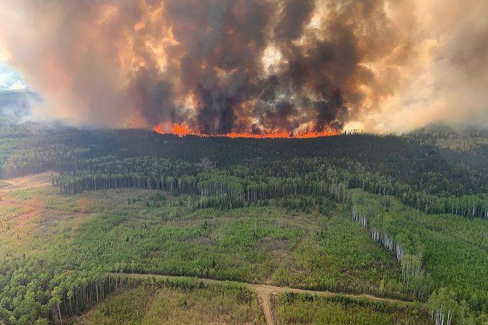 Last month, wildfires raged in western Canada (Alberta).