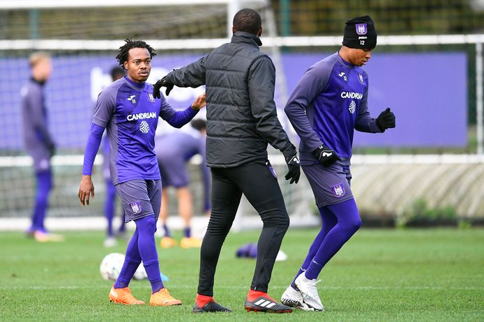Percy Tau gisteren op training.