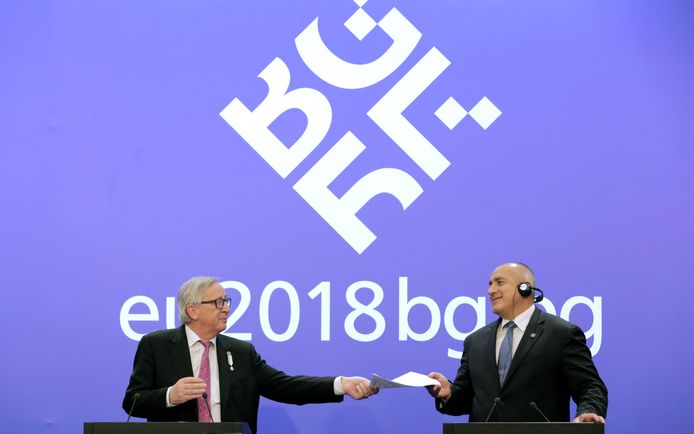 Juncker (links) en Borissov.