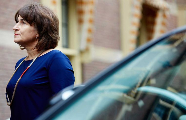 Minister Lilianne Ploumen voor Buitenlandse Handel arriveert op het Binnenhof voor de wekelijkse ministerraad. Beeld anp