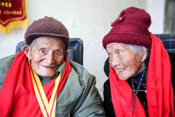 Al tachtig jaar door dik en dun, Xu Liangquan (100) en Shao Xiuying (101)