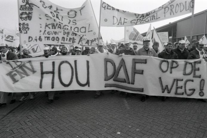 Grote DAF demonstratie in Eindhoven