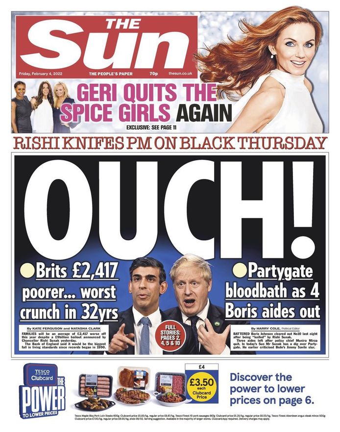 The Sun: "Ouch!"