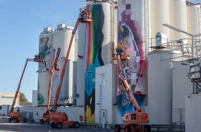 Frisdrankmaker Riedel laat grafitti-artiesten los op fabriek in Ede