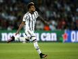 Weston McKennie (Juventus) viert zijn aansluitingstreffer tegen Paris Saint-Germain.  EPA/Yoan Valat