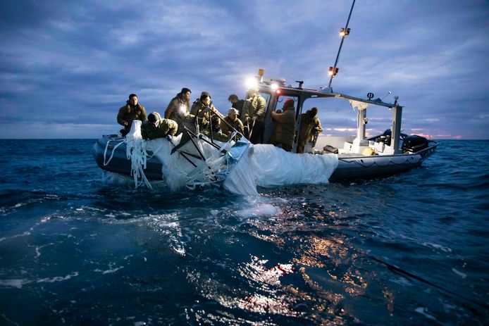 The remains of the Chinese balloon were fished out of the waters off the coast of South Carolina.