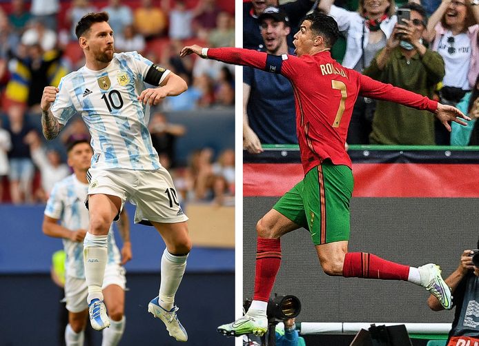 Waar Lionel Messi met losse heupen toeleeft naar zijn laatste kunstje op  het WK, moet verstijfde Cristiano Ronaldo het vooral van partners hebben |  WK voetbal | AD.nl