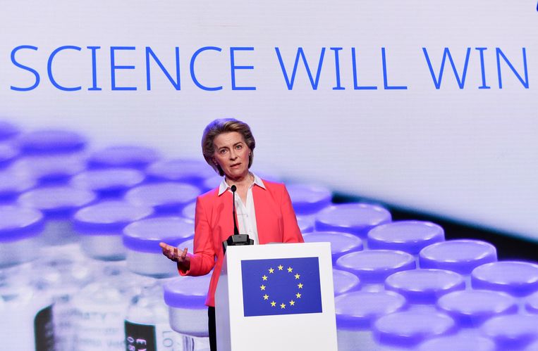 Ursula von der Leyen, voorzitter van de Europese Commissie.  Beeld EPA