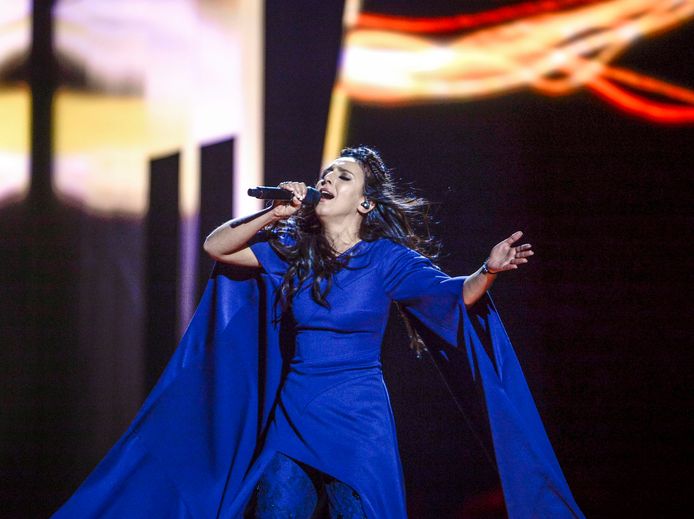 Jamala bij de finale van het songfestival in 2016.