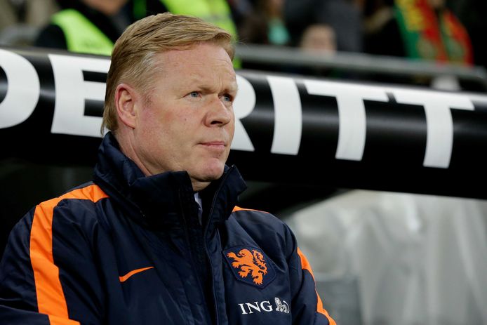 Een beeld uit 2018: Ronald Koeman, toen bondscoach, tijdens een interland met Oranje.