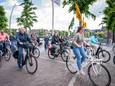 Klaar voor de start van de Trap-in in Uden. Dit jaar is de fietstocht voor het goede doel aan zijn vijftigste editie toe.