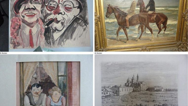 Kunst gevonden bij de Duitser Cornelius Gurlitt, geconfisqueerd tijdens de Tweede Wereldoorlog Beeld ANP